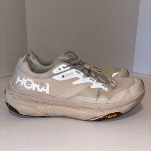 Hoka Transport GTX Mens 12.5 Gore-Tex Waterproof Sneakers Eggnog 1133957 EEGG